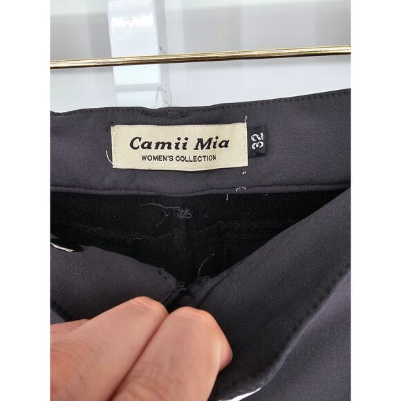 Camii Mia Women's Gray Mid Rise Belt Loop Hook Closer Zip Up Pocket Pant Size 32 - Picture 3 of 4